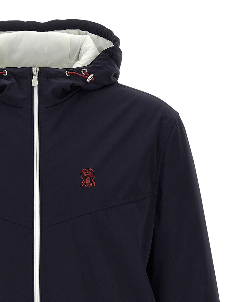 Brunello Cucinelli Blue Polyamide Shell Jacket