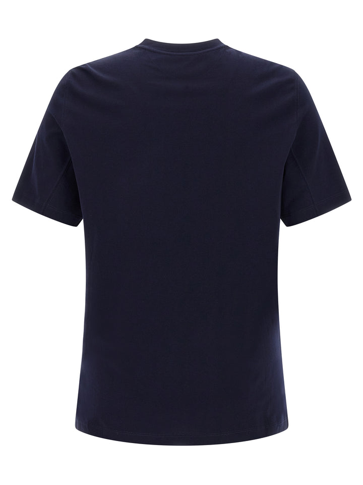 Brunello Cucinelli Blue Cotton T-Shirt