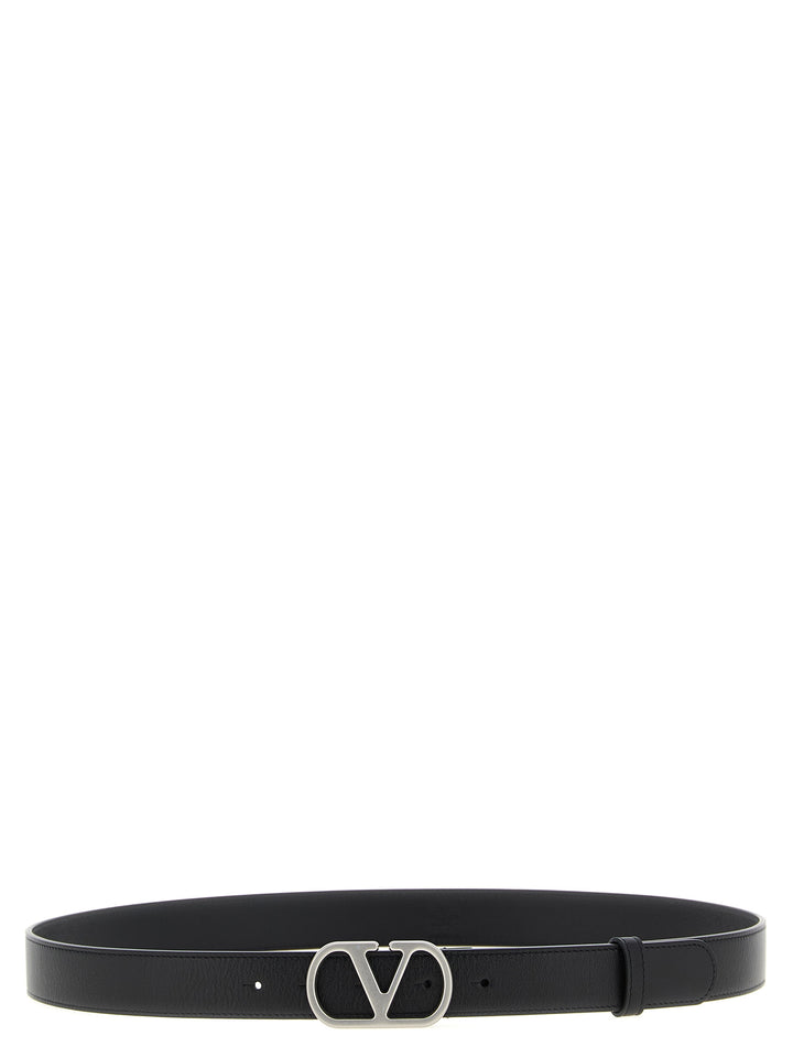 Valentino Garavani Black Calfskin Regular Belt