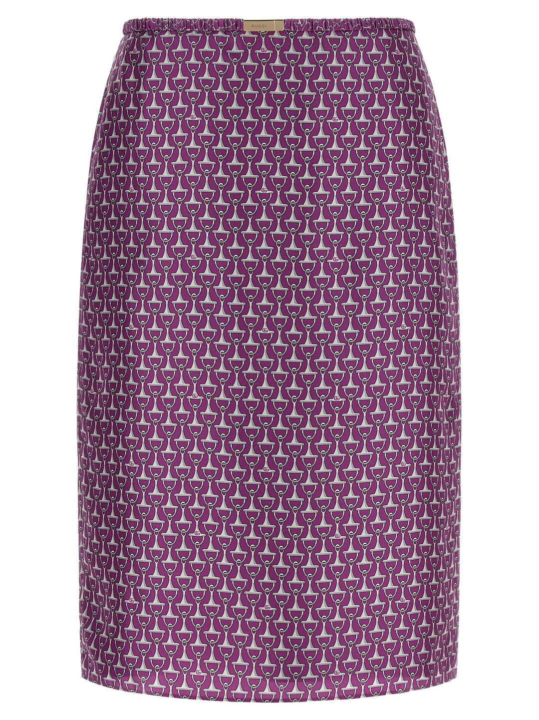 Gucci Purple Silk Midi Skirt