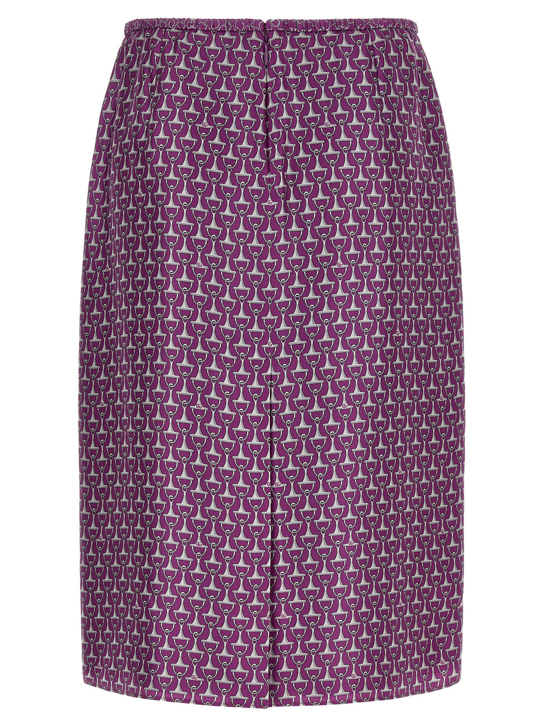 Gucci Purple Silk Midi Skirt