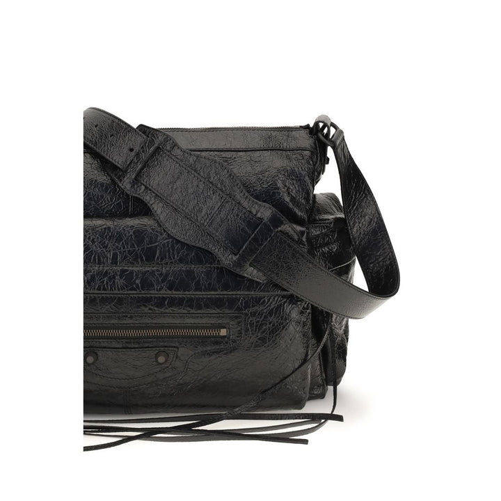 Balenciaga Black Lamb Ovis Aries Aries Shoulder Bag
