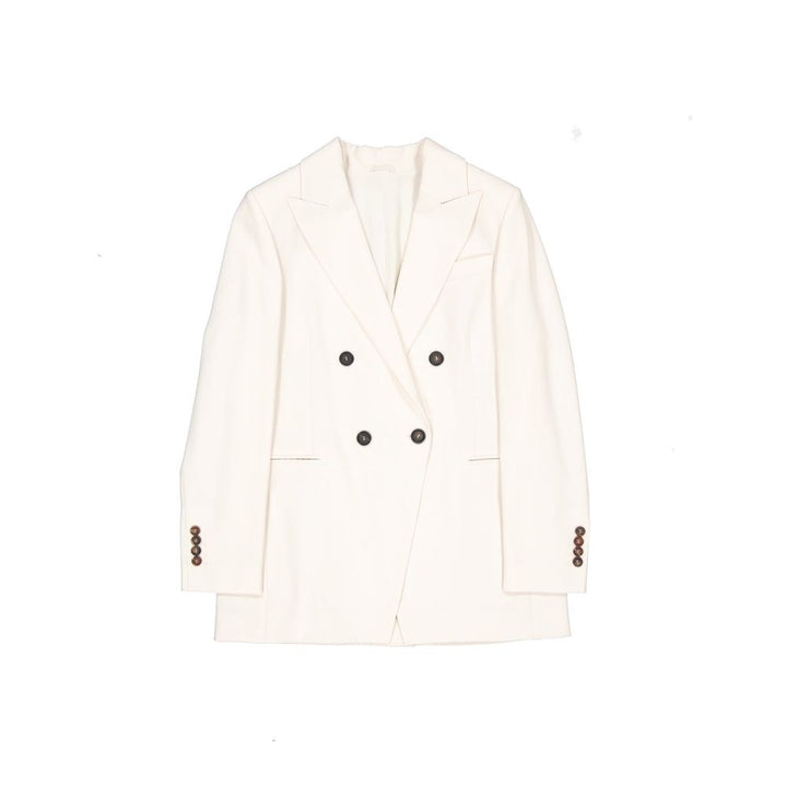Brunello Cucinelli White Virgin Wool Blazer