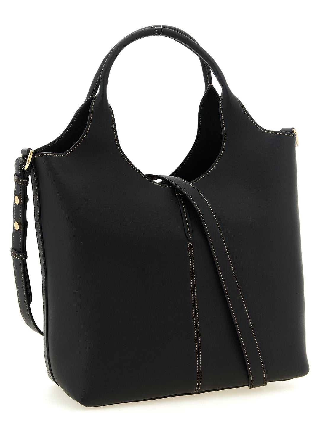Tod's Black Calfskin Tote Bag