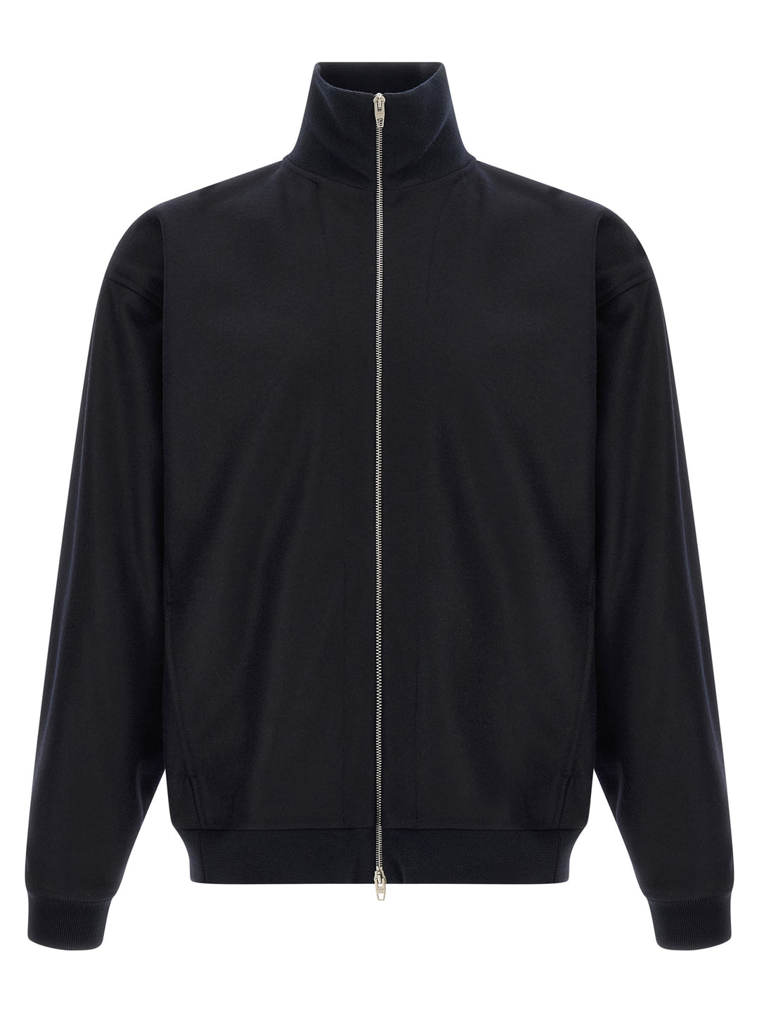 Jil Sander Blue Wool Full-Length Jacket