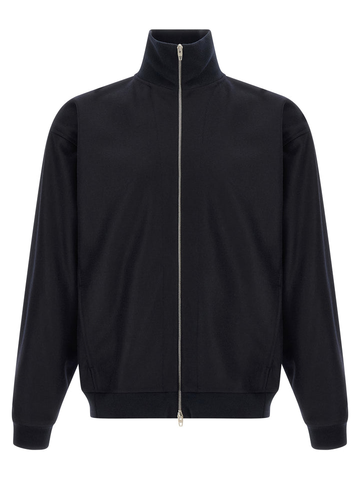 Jil Sander Blue Wool Full-Length Jacket