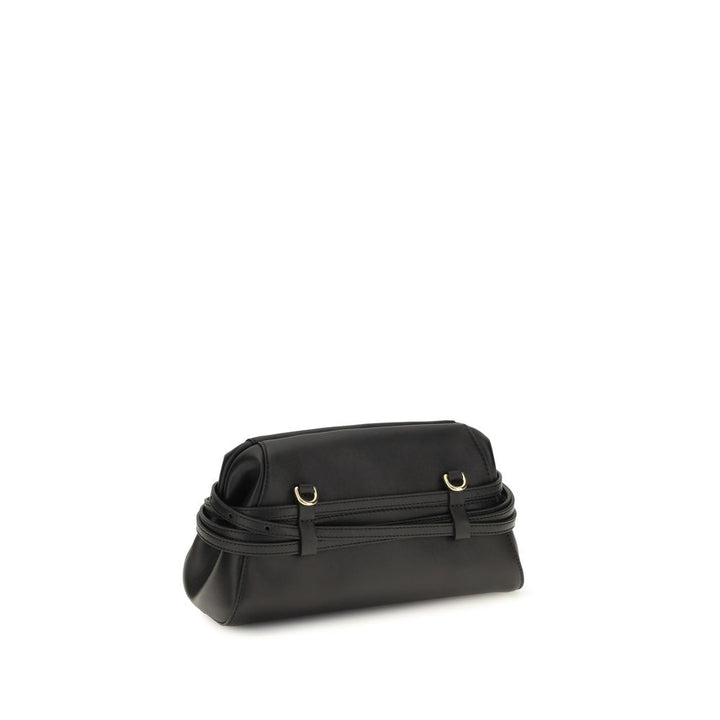 Moschino Black Goatskin Shoulder Bag