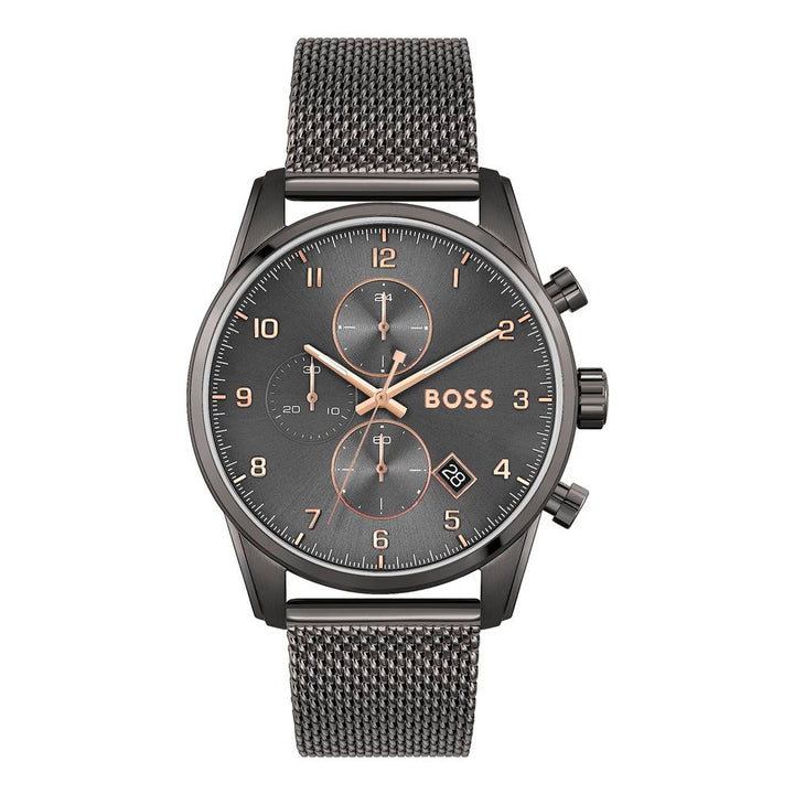 Hugo Boss Gray Stainless Steel Dress Watch