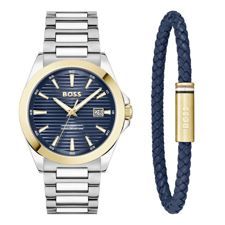 Hugo Boss Gray Stainless Steel Dress Watch