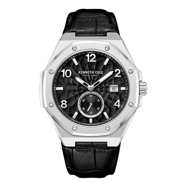 Kenneth Cole Black Leather Dress Watch