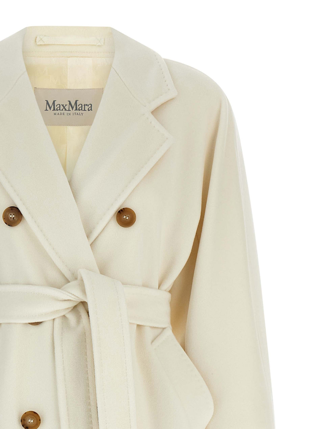 Max Mara White Virgin Wool Coat