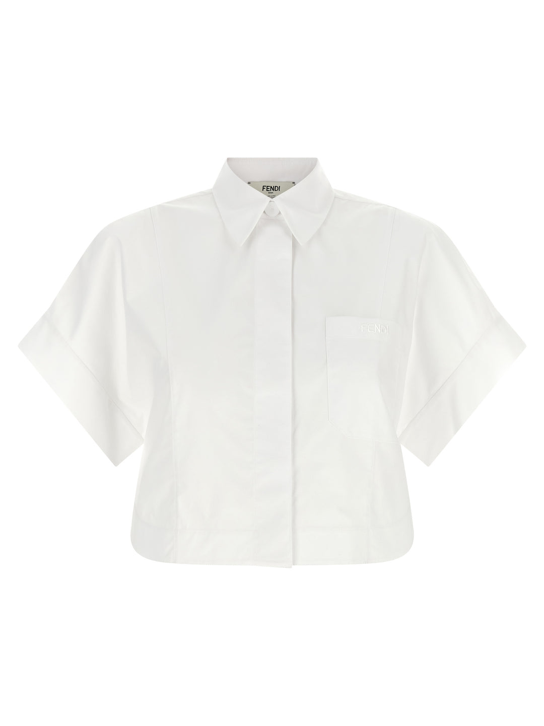 Fendi White Cotton Blouse