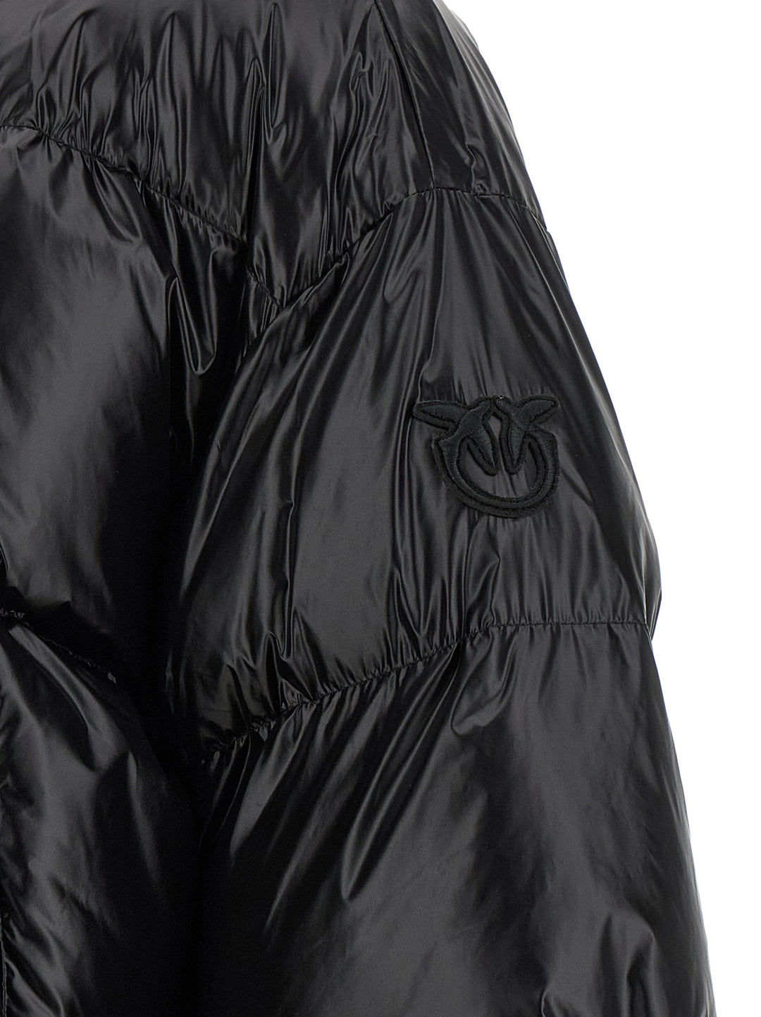 PINKO Black Polyamide Shell Jacket
