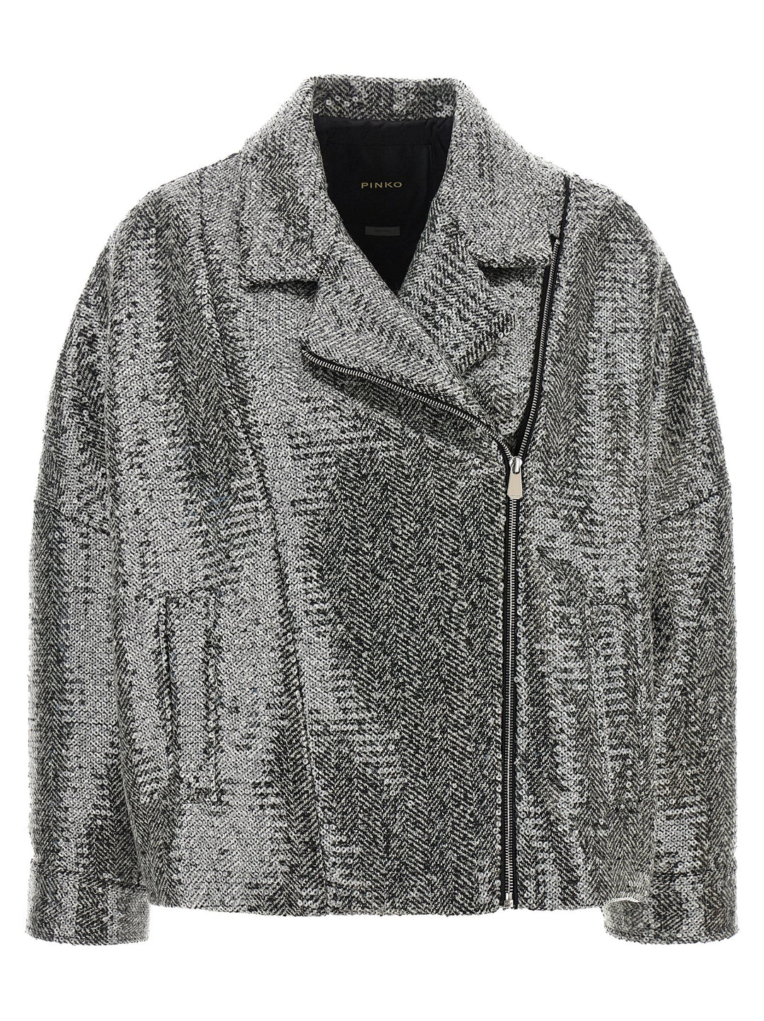 PINKO Silver Polyester Bomber