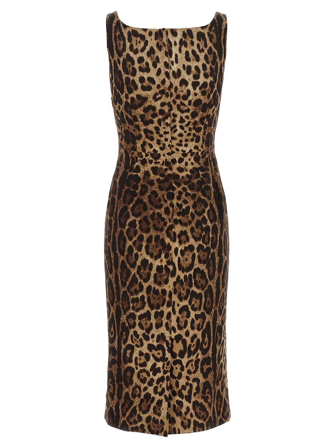 Dolce & Gabbana Brown Silk Midi Dress