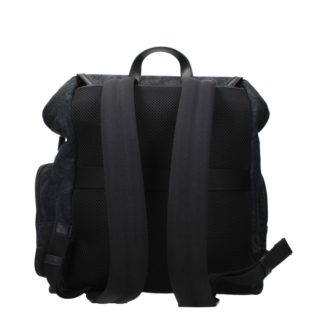 Versace Black Fabric Backpack