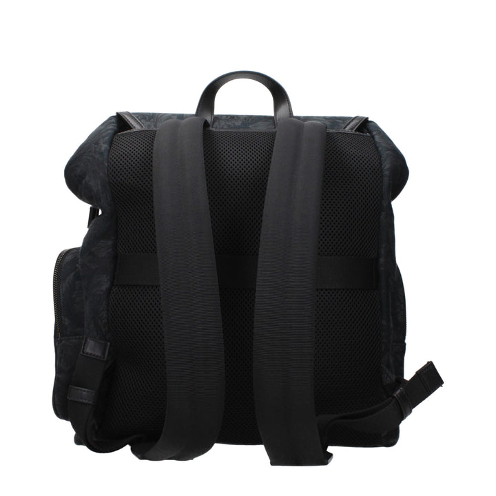 Versace Black Fabric Backpack