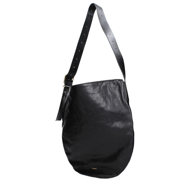 Jil Sander Black Leather Crossbody Bag