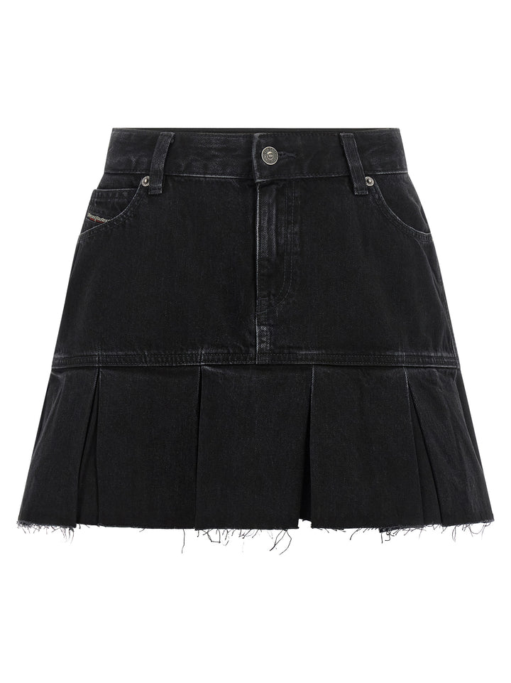 Diesel Blue Cotton Long Skirt