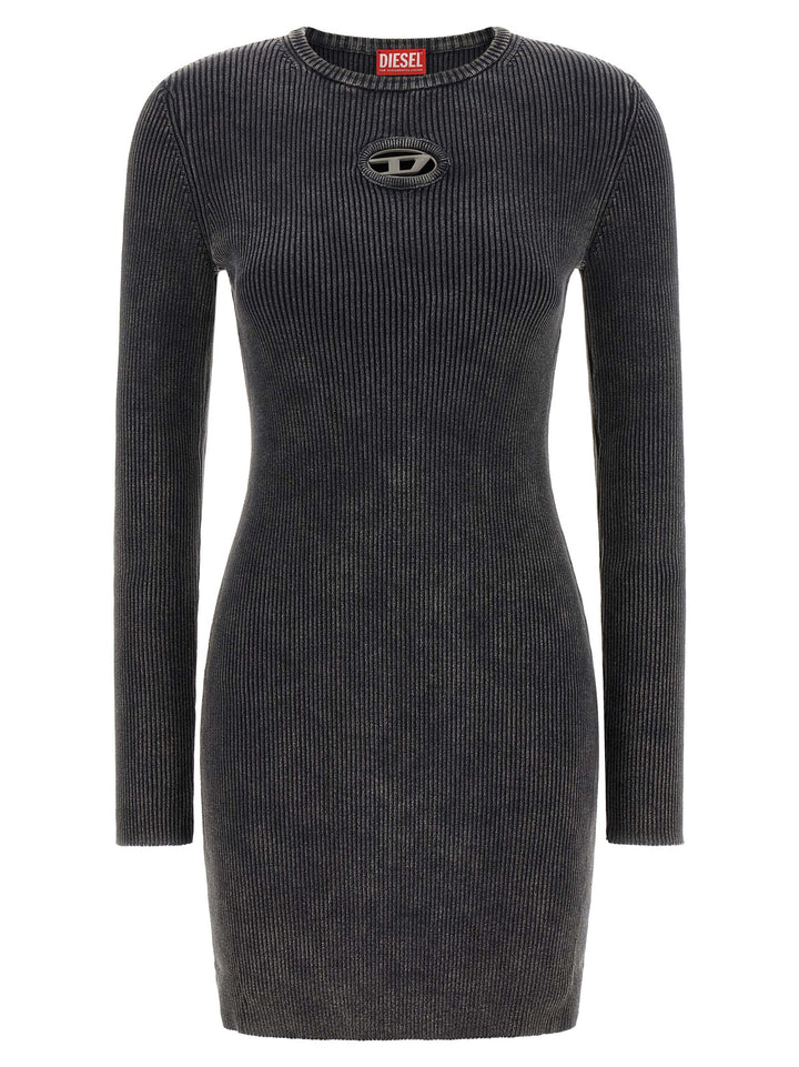 Diesel Black Cotton Short Dress