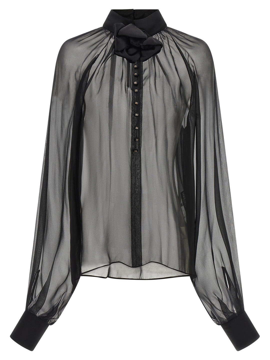 Dolce & Gabbana Black Silk Blouse