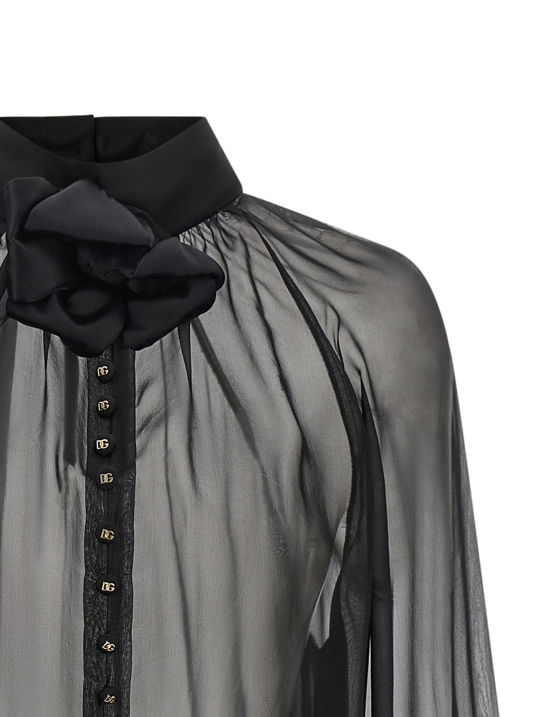 Dolce & Gabbana Black Silk Blouse