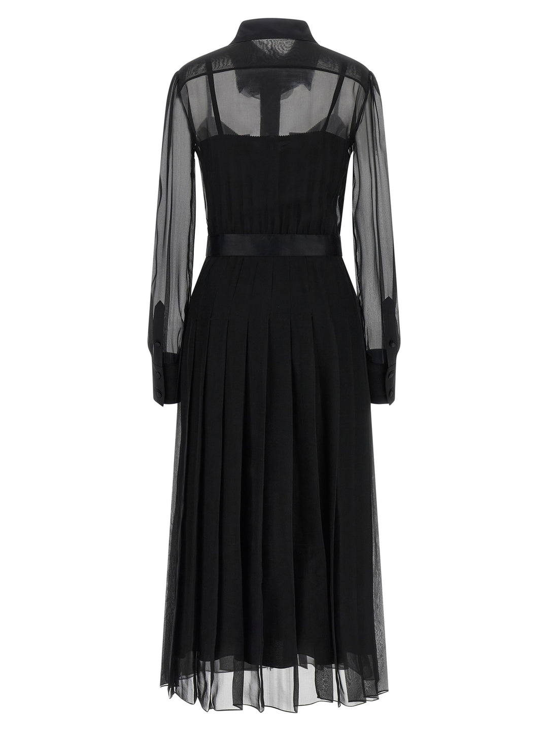 Dolce & Gabbana Black Silk Midi Dress