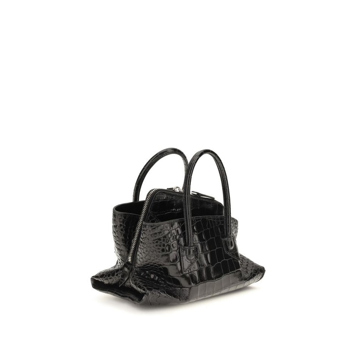 The Attico Black Calf Leather Bos Taurus Handbag