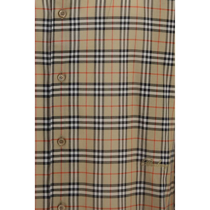 Burberry Beige Cotton Pattern Shirt