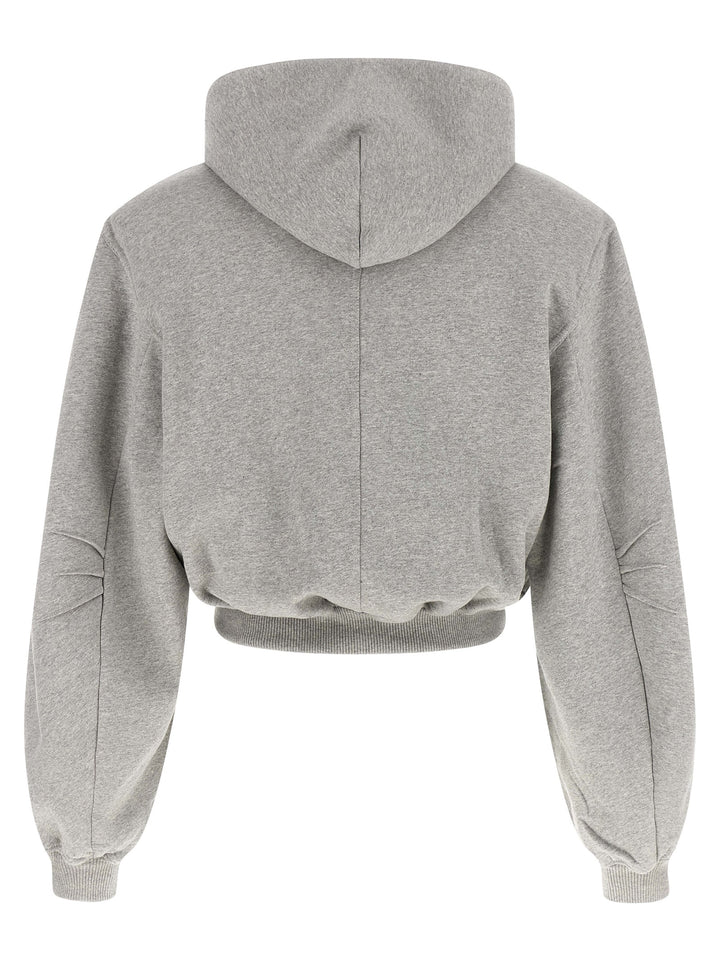 The Attico Gray Cotton Sweatshirt