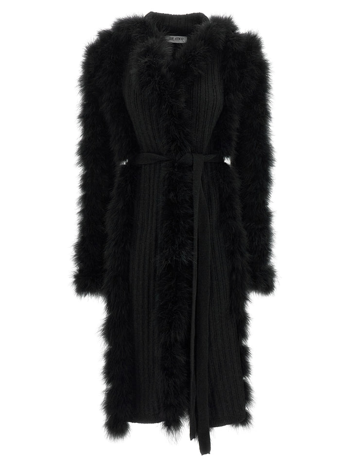 The Attico Black Wool Coat