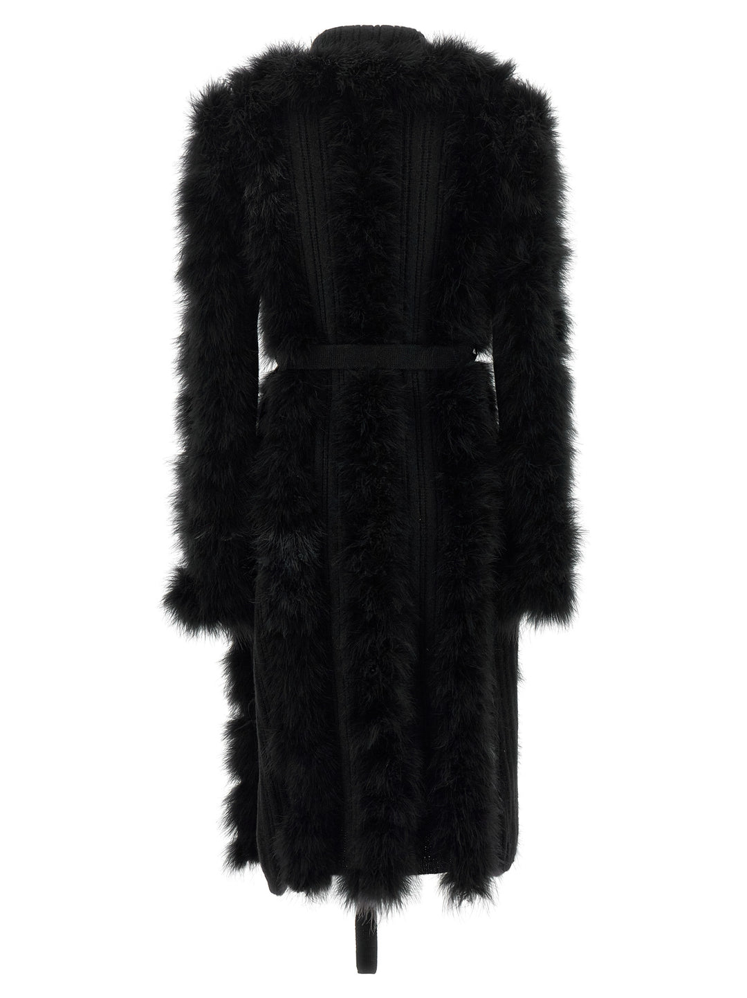 The Attico Black Wool Coat