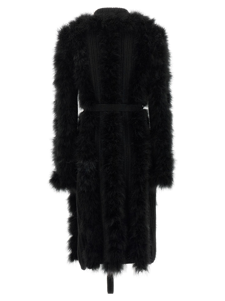 The Attico Black Wool Coat