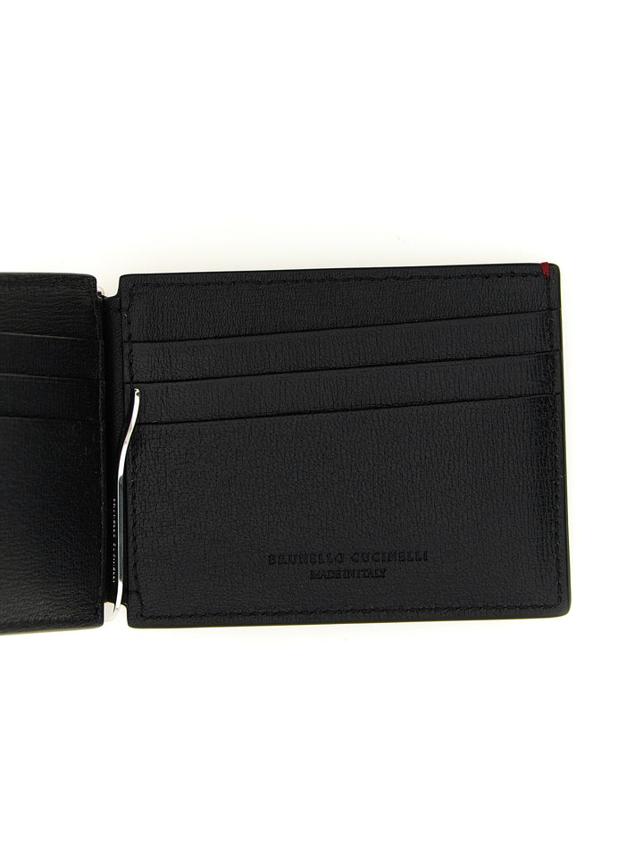 Brunello Cucinelli Black Goatskin Money Clip