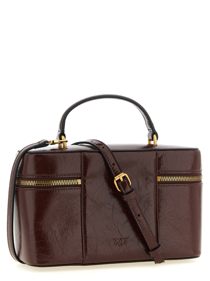 PINKO Brown Calfskin Handbag