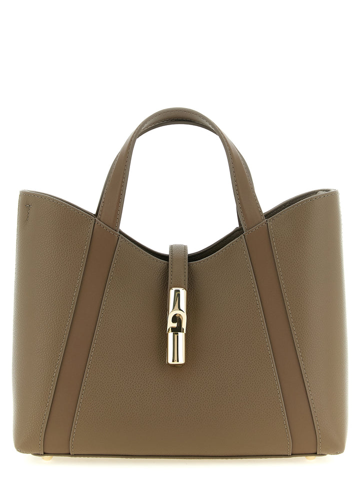 Furla Gray Calfskin Tote Bag