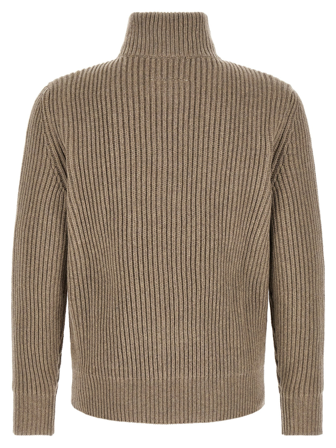 MM6 Maison Margiela Beige Wool Full-Length Jacket
