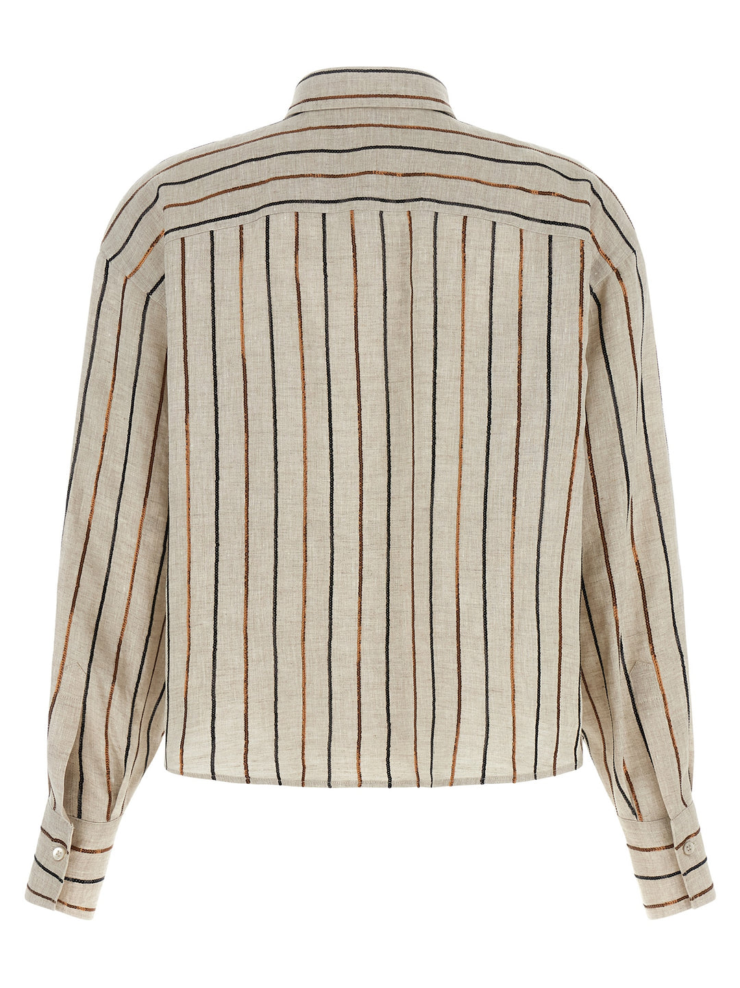 Brunello Cucinelli Beige Linen Blouse