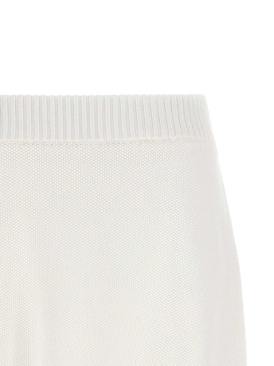 Brunello Cucinelli White Cotton Long Skirt