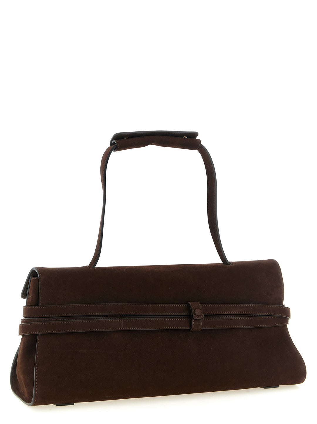 Moschino Brown Calfskin Shoulder Bag