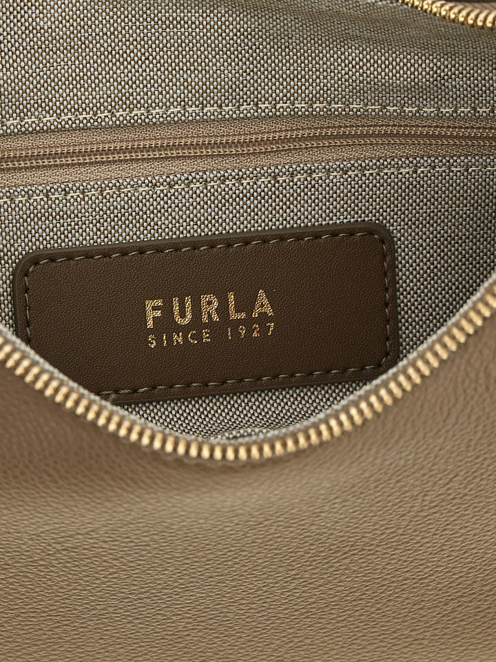 Furla Beige Calfskin Shoulder Bag