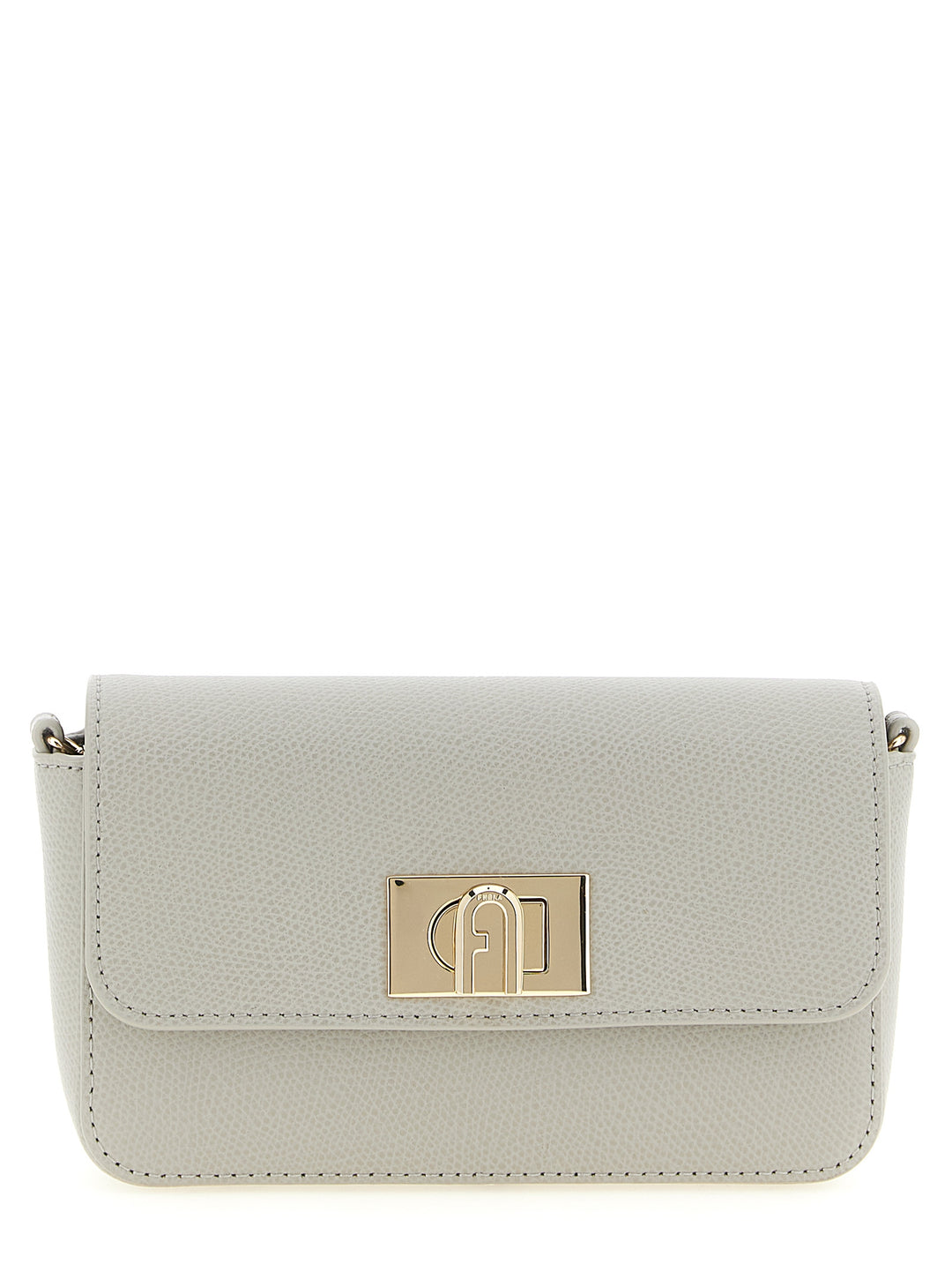 Furla Gray Calfskin Crossbody Bag