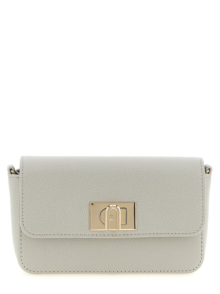 Furla Gray Calfskin Crossbody Bag