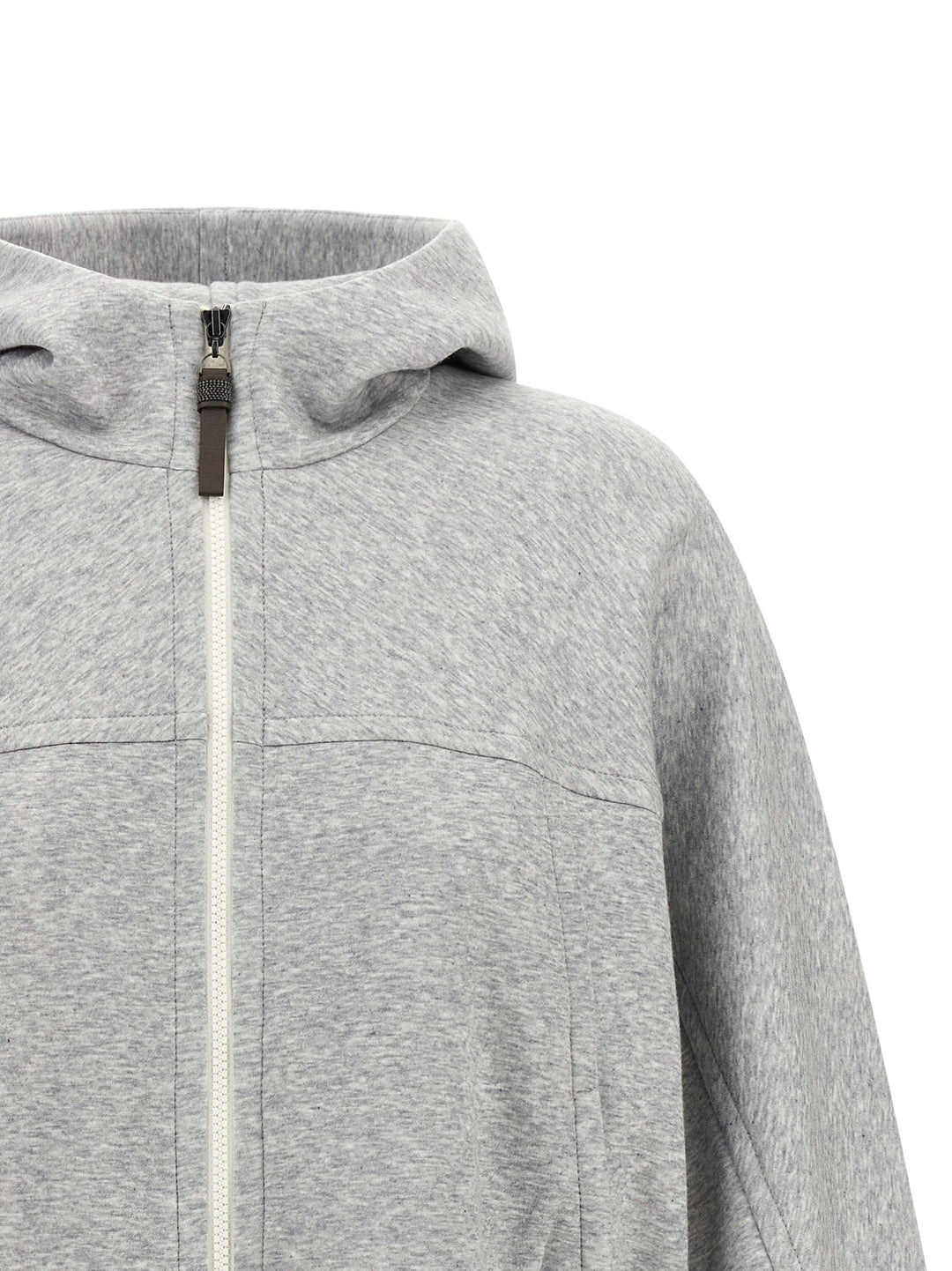Brunello Cucinelli Gray Cotton Hoodie