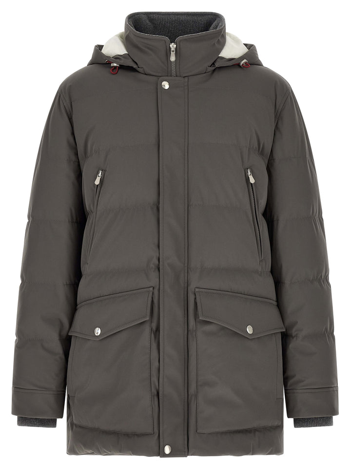 Brunello Cucinelli Gray Polyamide Parka