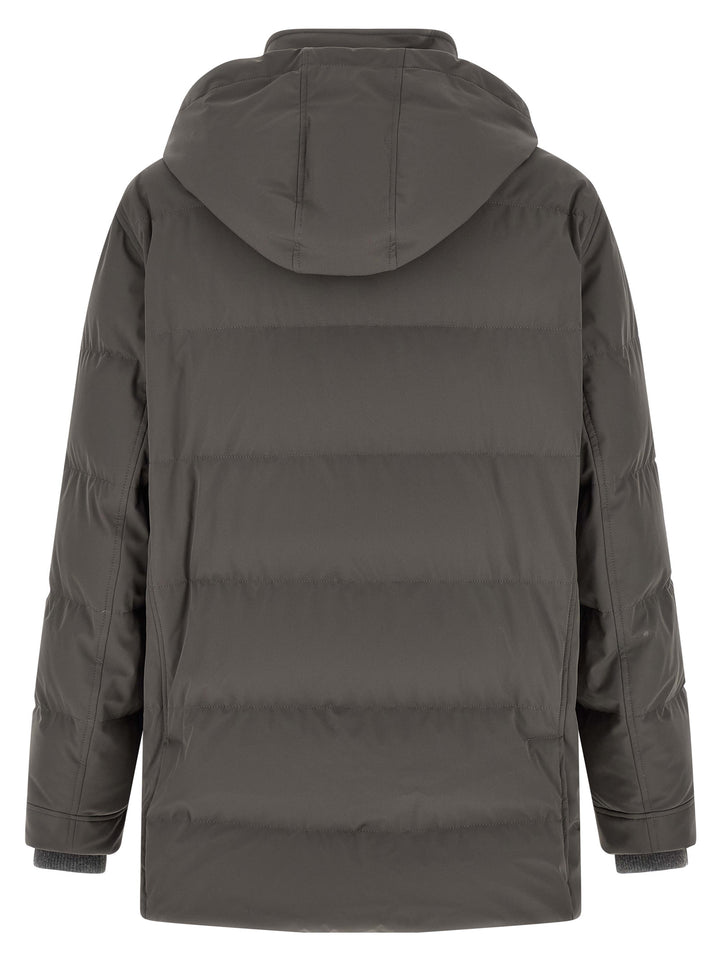 Brunello Cucinelli Gray Polyamide Parka