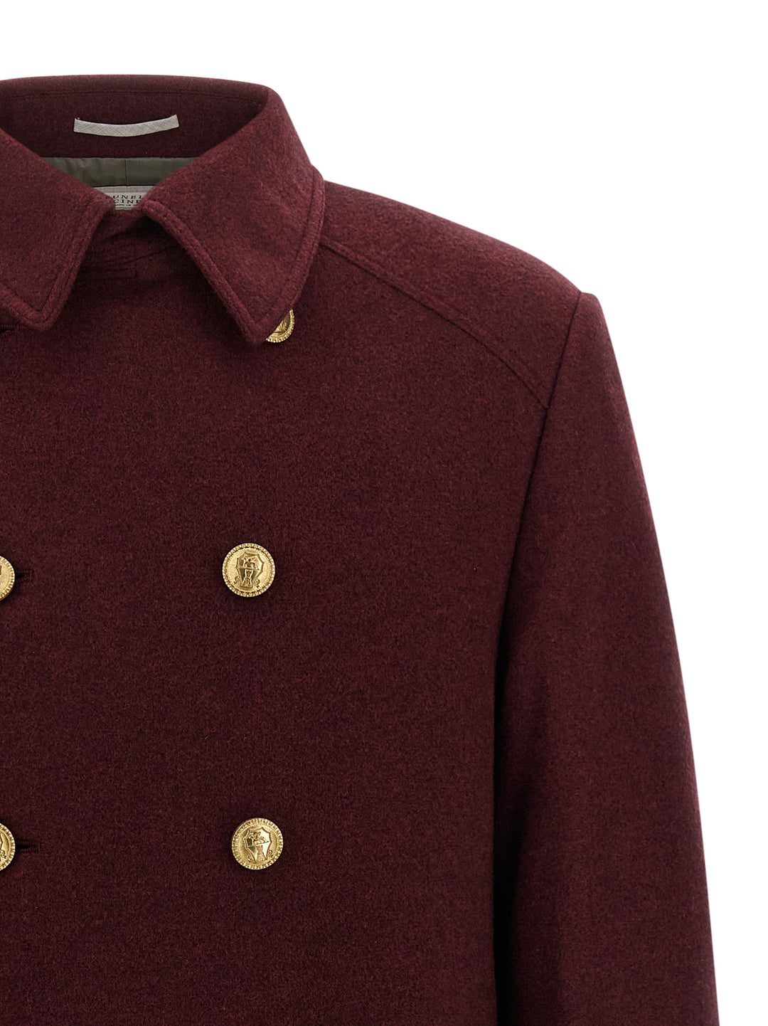 Brunello Cucinelli Bordeaux Cashmere Coat