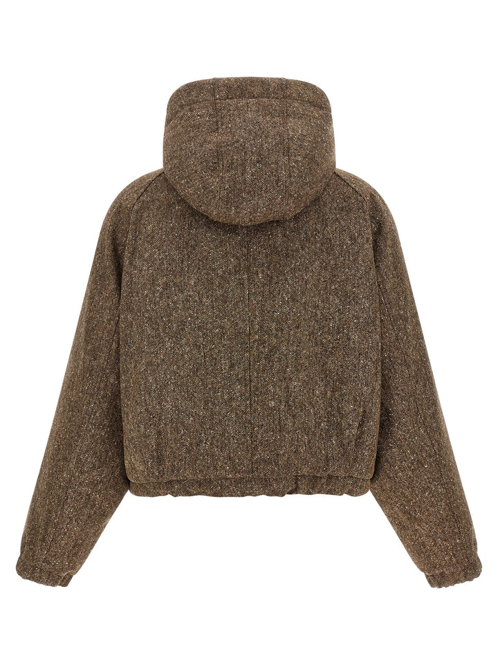 Brunello Cucinelli Brown Virgin Wool Full-Length Jacket