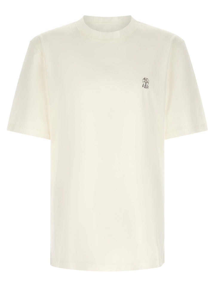 Brunello Cucinelli White Cotton T-Shirt