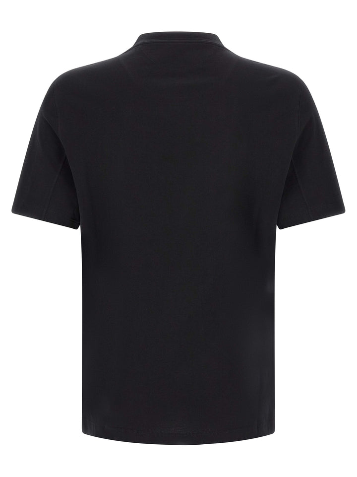 Brunello Cucinelli Black Cotton T-Shirt